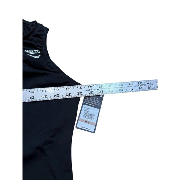 Speedo Women's Size 12/38 Team Black Endurance+ One Piece Swimsuit  Zip Back $75 - Picture 7 of 7